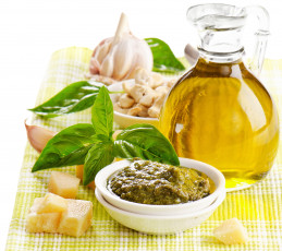 Картинка еда разное базилик масло кешью сыр хумус