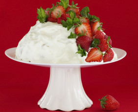Картинка еда торты крем клубника