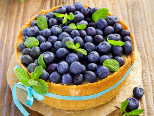 Картинка еда пироги чизкейк черника