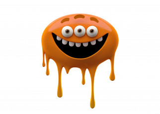 Картинка 3д+графика humor+ юмор монстр улыбка