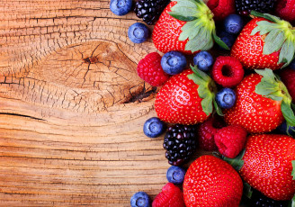 Картинка еда фрукты +ягоды ягоды клубника малина голубика ежевика