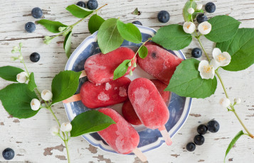 Картинка еда мороженое +десерты ягоды черника жасмин