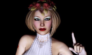 обоя veronica, 3д графика, portraits , портрет, фон, взгляд, девушка