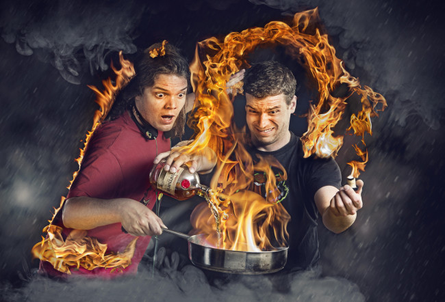 Обои картинки фото юмор и приколы, огонь, мужчины