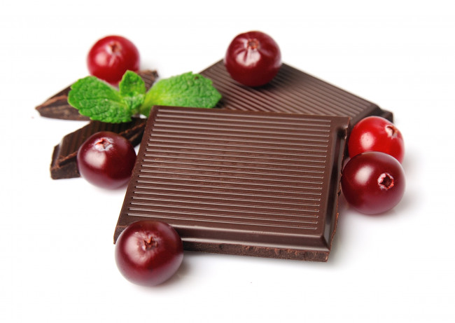 Обои картинки фото еда, конфеты,  шоколад,  сладости, шоколад, клюква