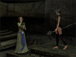 Картинка 3д+графика фантазия+ fantasy шест фон взгляд девушки