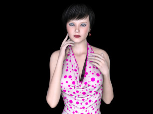 Картинка 3д+графика люди+ people девушка фон взгляд