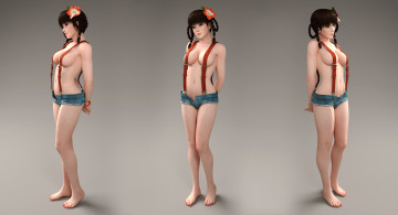 Картинка 3д+графика аниме+ anime бикини фон взгляд девушка