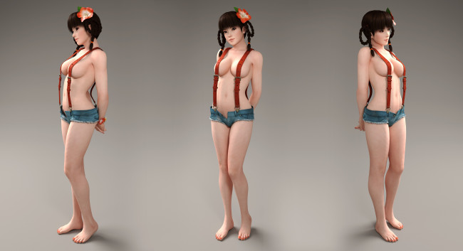 Обои картинки фото 3д графика, аниме , anime, бикини, фон, взгляд, девушка