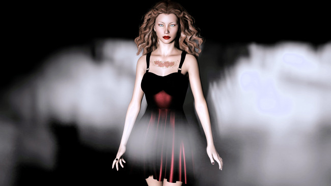 Обои картинки фото 3д графика, люди , people, фон, взгляд, девушка