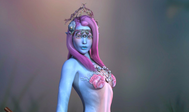 Обои картинки фото 3д графика, эльфы , elves, фон, эльфийка, взгляд