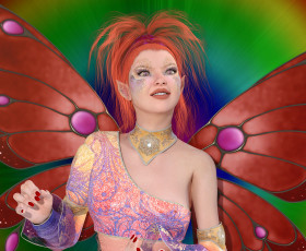 Картинка 3д+графика эльфы+ elves фея фон взгляд