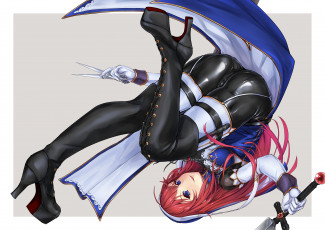 Картинка аниме оружие +техника +технологии девушка попа меч