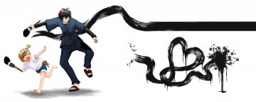 Картинка аниме barakamon парень девочка