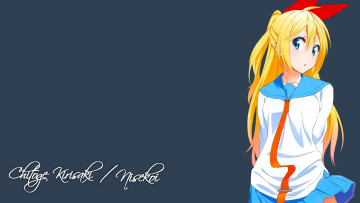 Картинка nisekoi аниме фон взгляд девушка