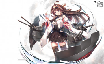 Картинка аниме kantai+collection девушка взгляд фон