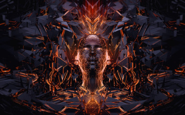 Картинка 3д+графика другое+ other лицо