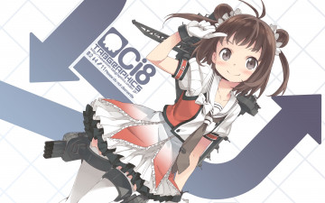 Картинка аниме kantai+collection фон взгляд девушка