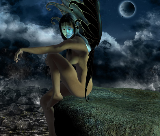 Обои картинки фото 3д графика, эльфы , elves, взгляд, фон, фея