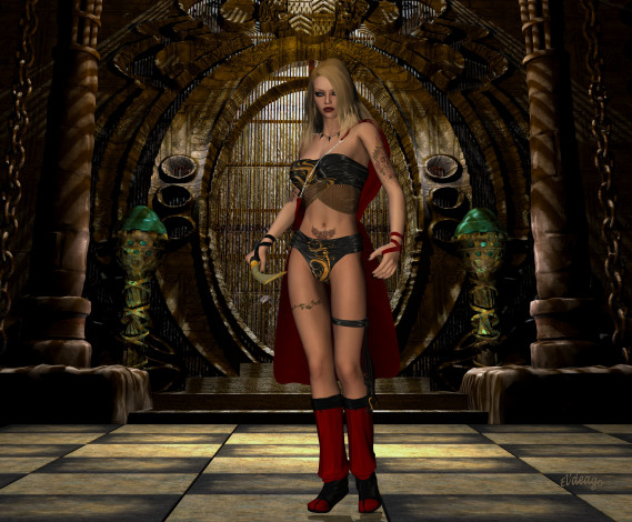 Обои картинки фото 3д графика, амазонки , amazon, оружие, фон, взгляд, девушка