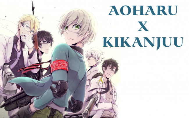 Обои картинки фото аниме, aoharu x kikanjuu, парни