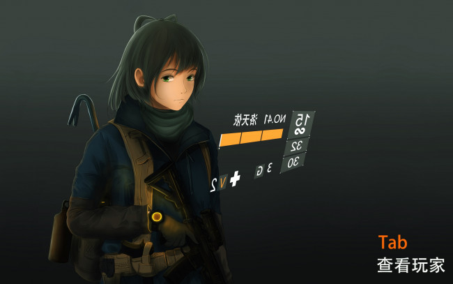 Обои картинки фото аниме, vocaloid, девушка, фон, взгляд