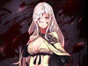 Картинка аниме unknown +другое art tagme drakengard zero демон кровь ночь красные глаза пятна