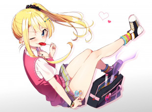 Картинка аниме unknown +другое фон взгляд девушка