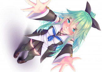 Картинка аниме kantai+collection взгляд фон девушка