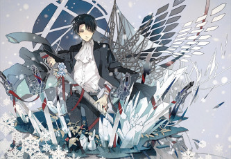 Картинка аниме shingeki+no+kyojin атака титанов