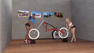 Картинка 3д+графика люди+ people фон взгляд девушки