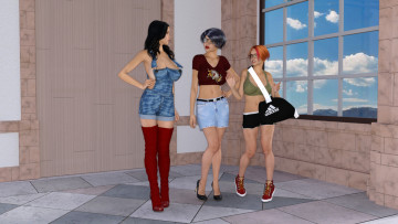 Картинка 3д+графика люди+ people фон взгляд девушки