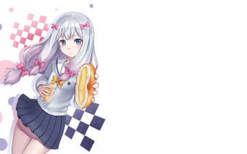 Картинка аниме eromanga-sensei девушка взгляд фон