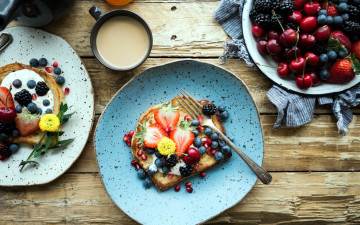 Картинка еда разное хлеб ежевика клубника ягоды