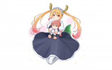 Картинка miss+kobayashi`s+dragon+maid аниме фон взгляд девушка