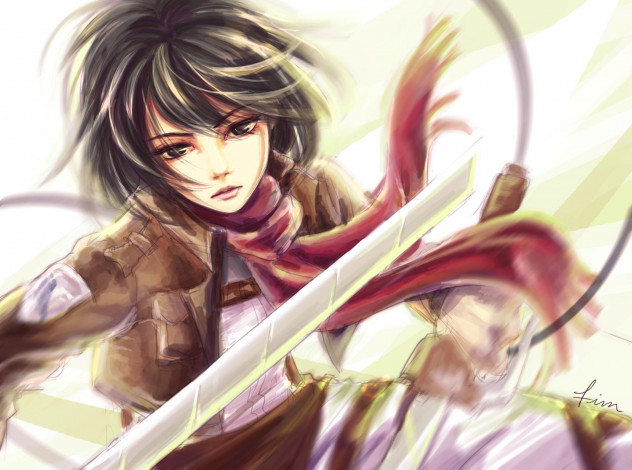 Обои картинки фото аниме, shingeki no kyojin, атака, титанов