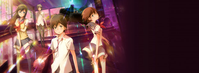 Обои картинки фото nerawareta gakuen, аниме, фон, взгляд, девушка