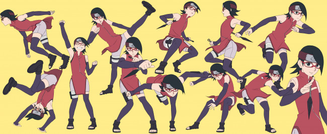 Обои картинки фото аниме, naruto, uchiha, sarada