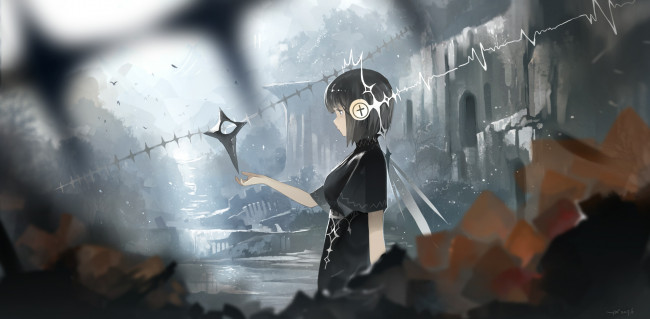 Обои картинки фото аниме, оружие,  техника,  технологии, yuushouku