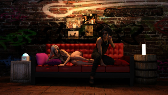 Обои картинки фото 3д графика, люди , people, фон, взгляд, девушка