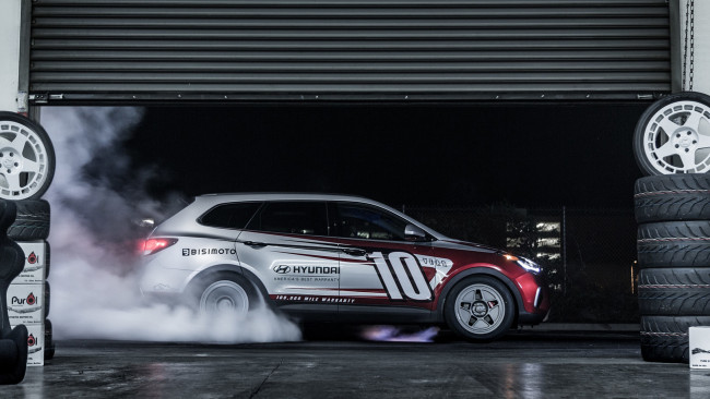 Обои картинки фото hyundai bisimoto santa-fast concept 2016, автомобили, hyundai, bisimoto, santa, -fast, concept, 2016