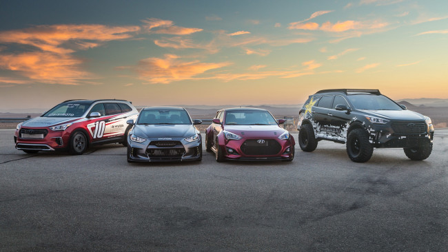 Обои картинки фото hyundai sema concepts lineup 2016, автомобили, hyundai, sema, concepts, lineup, 2016