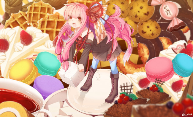 Обои картинки фото аниме, unknown,  другое, взгляд, девушка, фон