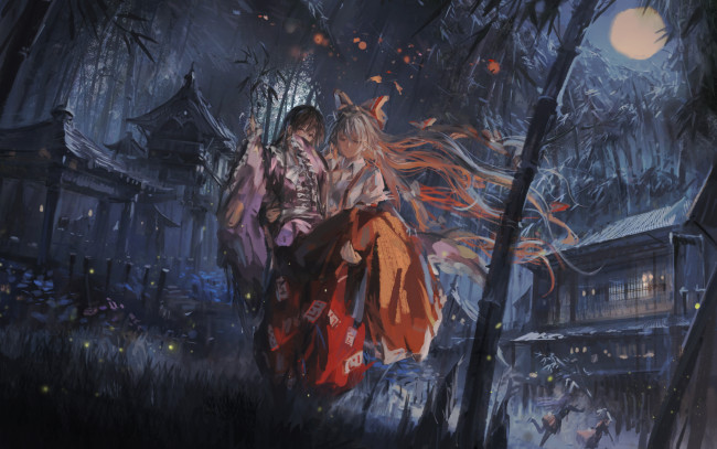 Обои картинки фото аниме, touhou