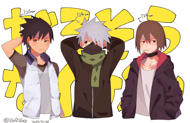 Обои картинки фото аниме, naruto, мальчики