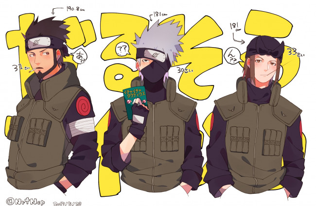 Обои картинки фото аниме, naruto, парни