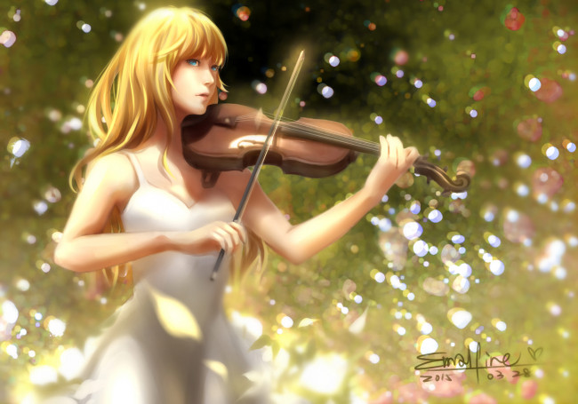 Обои картинки фото аниме, shigatsu wa kimi no uso, твоя, апрельская, ложь