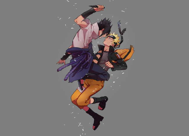 Обои картинки фото аниме, naruto, наруто, саске