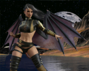 Картинка 3д+графика существа+ creatures девушка взгляд фон