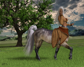 Картинка 3д+графика существа+ creatures девушка взгляд фон